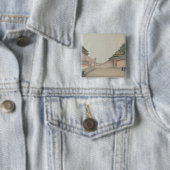 Het keiharde paleis in Peking Vierkante Button 5,1 Cm (In situ)