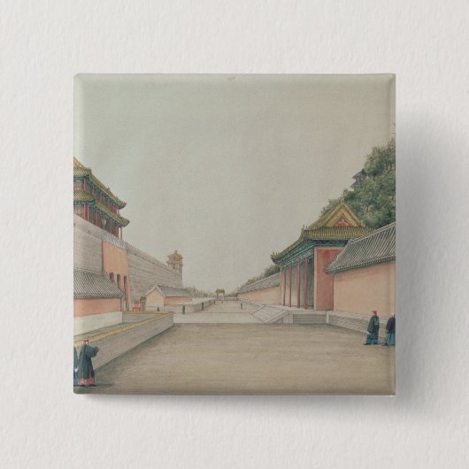 Het keiharde paleis in Peking Vierkante Button 5,1 Cm (Voorkant)