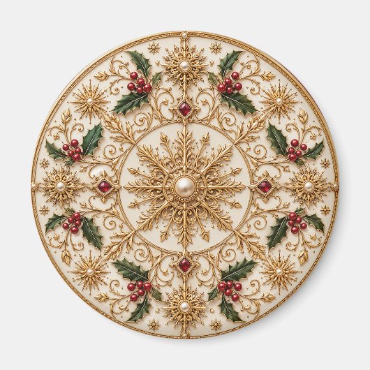 Het Keizerlijke Winter Mandala Magneet (Voorkant)