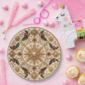 Het Keizerlijke Winter Mandala Papieren Bordje (Feest)