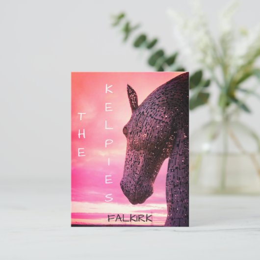 Het Kelpies-briefkaart, Helix Park, Falkirk, Scotl Briefkaart (Staand voorkant)