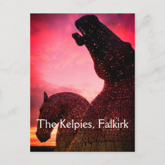 Het Kelpies-briefkaart, hoge paardenstaarten Briefkaart