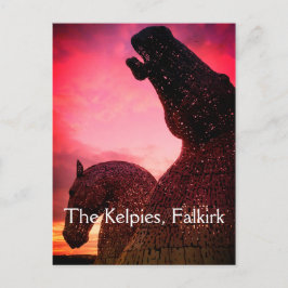 Het Kelpies-briefkaart, hoge paardenstaarten Briefkaart