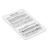 Het Keltische alfabet Angelic Script Chart Magneet (Rechterzijde)