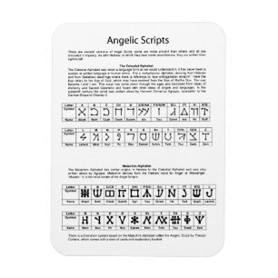 Het Keltische alfabet Angelic Script Chart Magneet