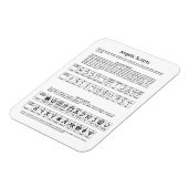 Het Keltische alfabet Angelic Script Chart Magneet (Linkerzijde)