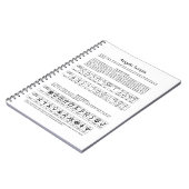 Het Keltische alfabet Angelic Script Chart Notitieboek (Linkerzijde)