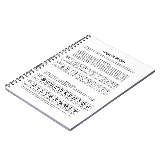 Het Keltische alfabet Angelic Script Chart Notitieboek (Linkerzijde)