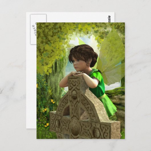 Het Keltische Fairy Briefkaart (Voorkant / Achterkant)
