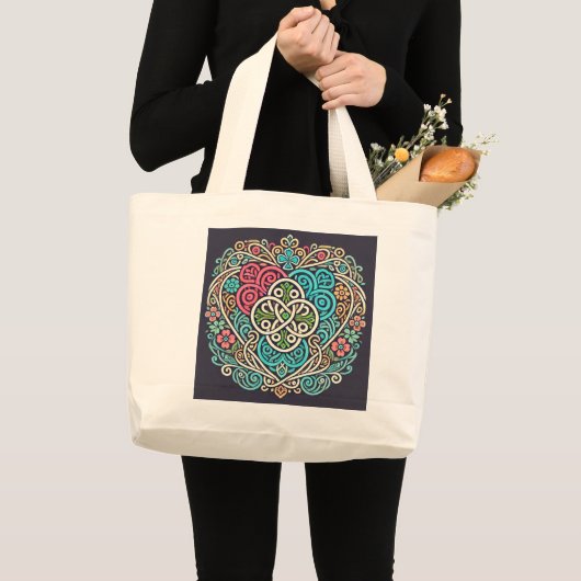 Het Keltische hart van Grey Grote Tote Bag (Voorkant (product))