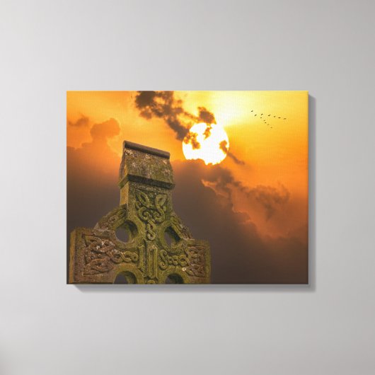 Het Keltische kruis Canvas Afdruk (Voorkant)