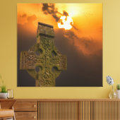Het Keltische kruis Canvas Afdruk (Insitu (Woonkamer))