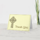 Het Keltische Kruis in Goud en het Ivoor Mythic Bedankkaart (Voorkant)