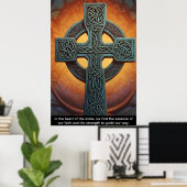 Het Keltische kruis is een baken van hoop. Poster (Thuiskantoor)