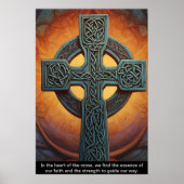 Het Keltische kruis is een baken van hoop. Poster (Voorkant)