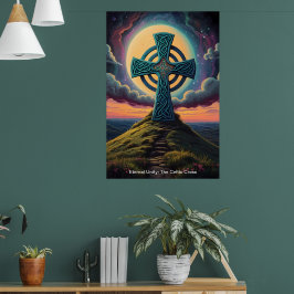 Het Keltische kruis is een baken van hoop. Poster