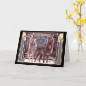 Het Keltische Magische Wenskaart van de Wolf Kaart (Gele Bloem)