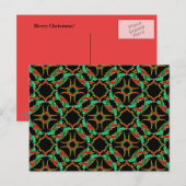 Het Keltische Patroon van de Kroon van de Hulst Feestdagenkaart (Voorkant / Achterkant)