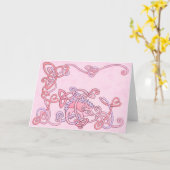 Het Keltische Wenskaart van de Egel Kaart (Gele Bloem)