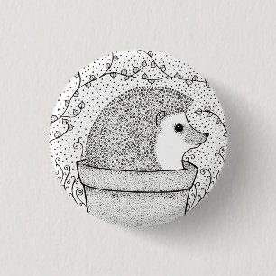 Het Kenteken van de egel Ronde Button 3,2 Cm