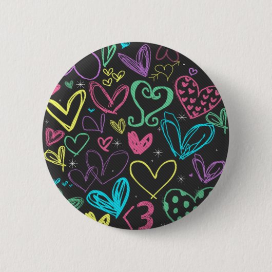 Het kenteken van de liefde ronde button 5,7 cm (Voorkant)
