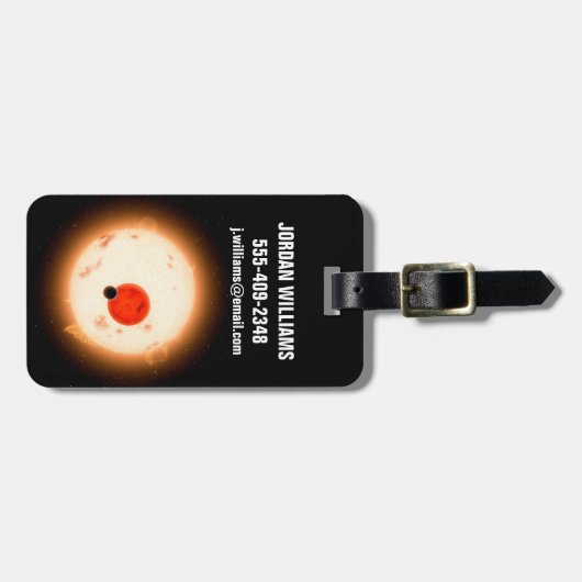 Het Kepler-16 systeem. Bagagelabel (Voorkant horizontaal)