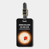 Het Kepler-16 systeem. Bagagelabel (Voorkant verticaal)