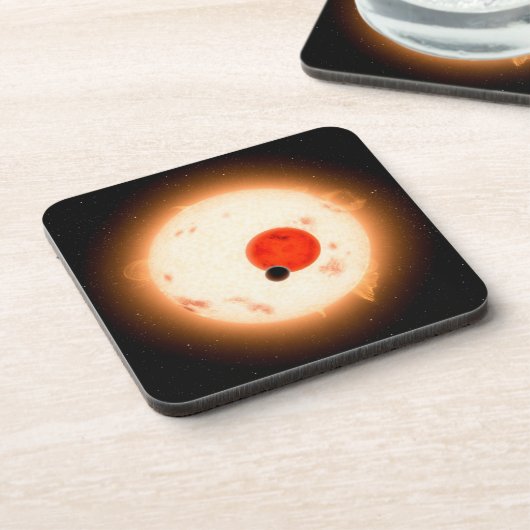 Het Kepler-16 systeem. Bier Onderzetter (Linkerzijde)