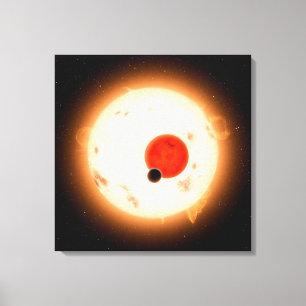 Het Kepler-16 systeem. Canvas Afdruk