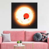 Het Kepler-16 systeem. Canvas Afdruk (Insitu (Woonkamer))