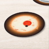 Het Kepler-16 systeem. Ronde Kartonnen Onderzetter (Gebogen)