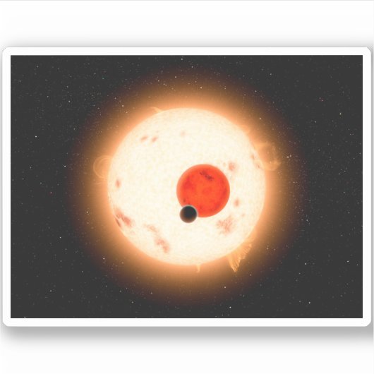 Het Kepler-16 systeem. Sticker (Voorkant)
