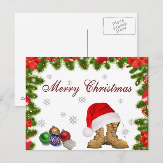 Het kerst Briefkaart (Voorkant / Achterkant)