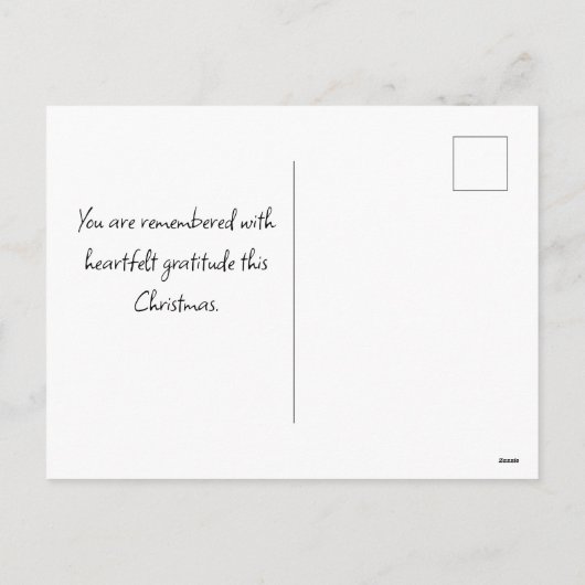 Het kerst Briefkaart | Je wordt herinnerd (Achterkant)