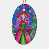 Het Kerst Heks 3 Design Vakantie Ornament (Links)
