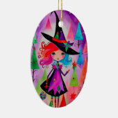 Het Kerst Heks 9 ontwerp Vakantie Ornament (Rechts)