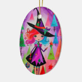 Het Kerst Heks 9 ontwerp Vakantie Ornament (Links)