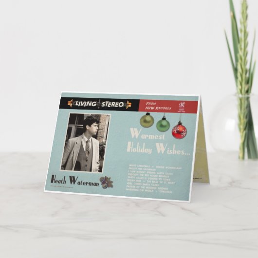 Het kerstalbum uit 1960 feestdagen kaart (Voorkant)