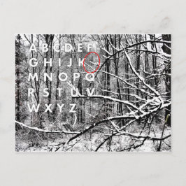 Het kerstalfabet feestdagenkaart