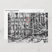 Het kerstalfabet feestdagenkaart (Voorkant / Achterkant)