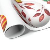 Het kerstbal-versierpatroon van de Foto aanpassen Cadeaupapier (Rol Hoek)