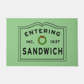 Het kerstbord invoeren deurmat (Voorkant)