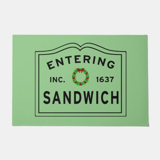 Het kerstbord invoeren deurmat (Voorkant)