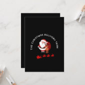 Het Kerstcadeau Bezorgteam Kaart (Voorkant / Achterkant in situ)