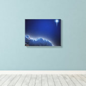 Het kerstcadeau canvas afdruk (Insitu (Houten vloer))