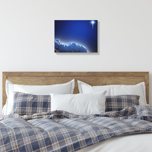 Het kerstcadeau canvas afdruk (Insitu (Slaapkamer))