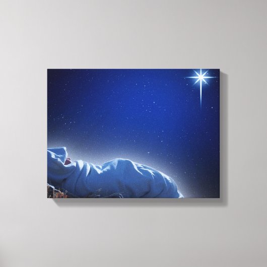 Het kerstcadeau canvas afdruk (Voorkant)