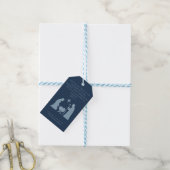 Het Kerstcadeau-etiket – Geboorte van Jezus Cadeaulabel (Met Touw)