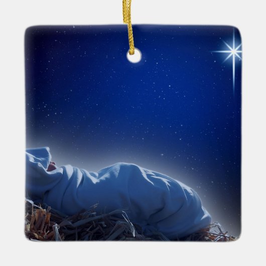 Het kerstcadeau keramisch ornament (Voorkant)