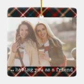 Het kerstcadeautje geluk is dat je als vriend 2 fo keramisch ornament (Achterkant)